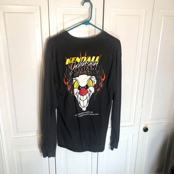 Kendall Johnson Customs Long Sleeve T-Shirt L Clown Winston Salem Motorcycle - Picture 3 of 4